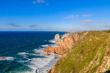 Pedra da Ursa vista do Cabo da Roca em Sintra Portugal