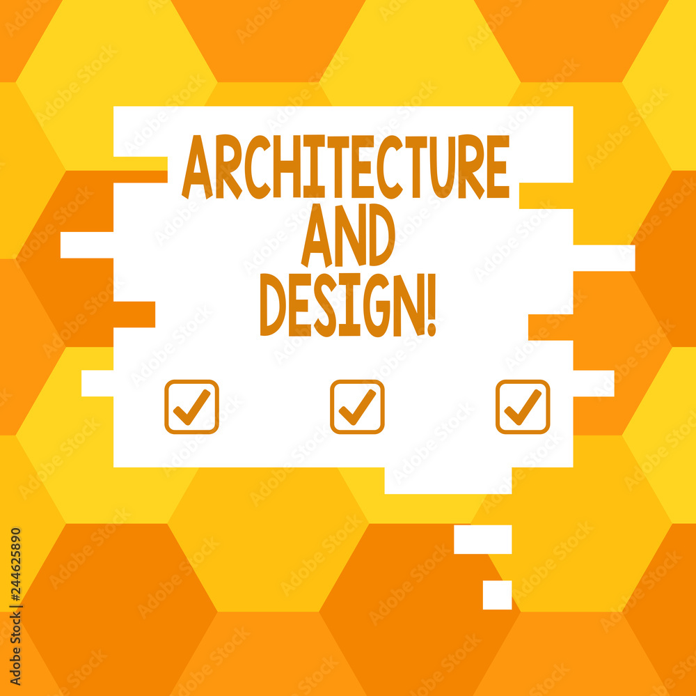 Poster handwriting text architecture and design. concept meaning set of procedures in writing software for 