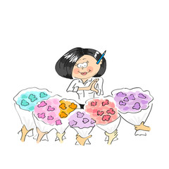 Women's Day black-haired