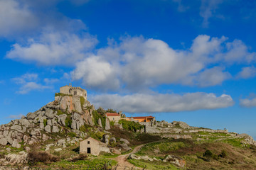 Vista do Santuario da Peninha em Sintra Portugal