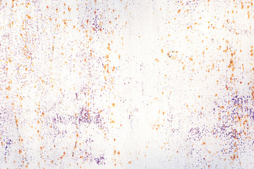 White texture of rusty metal. Abstract brown -orange-white background.