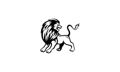 wild lion logo vector