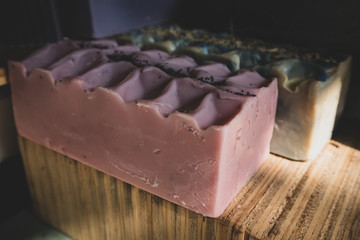 Handmade Natural Soaps (Mauve and Cream)