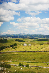 Fototapeta na wymiar Journey in mountains of the National Nature Park Durmitor in Montenegro. 