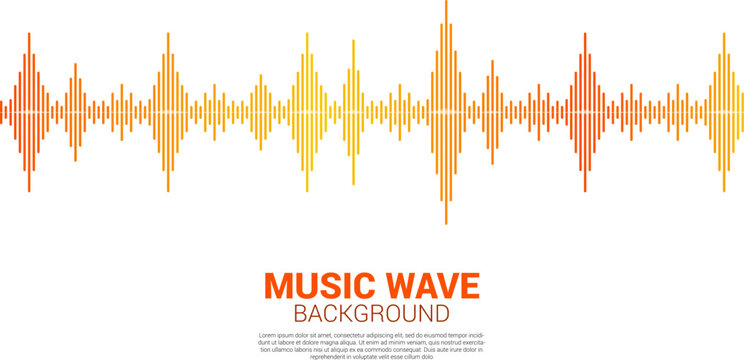 Sound wave Music Equalizer background. music voice audio visual signal