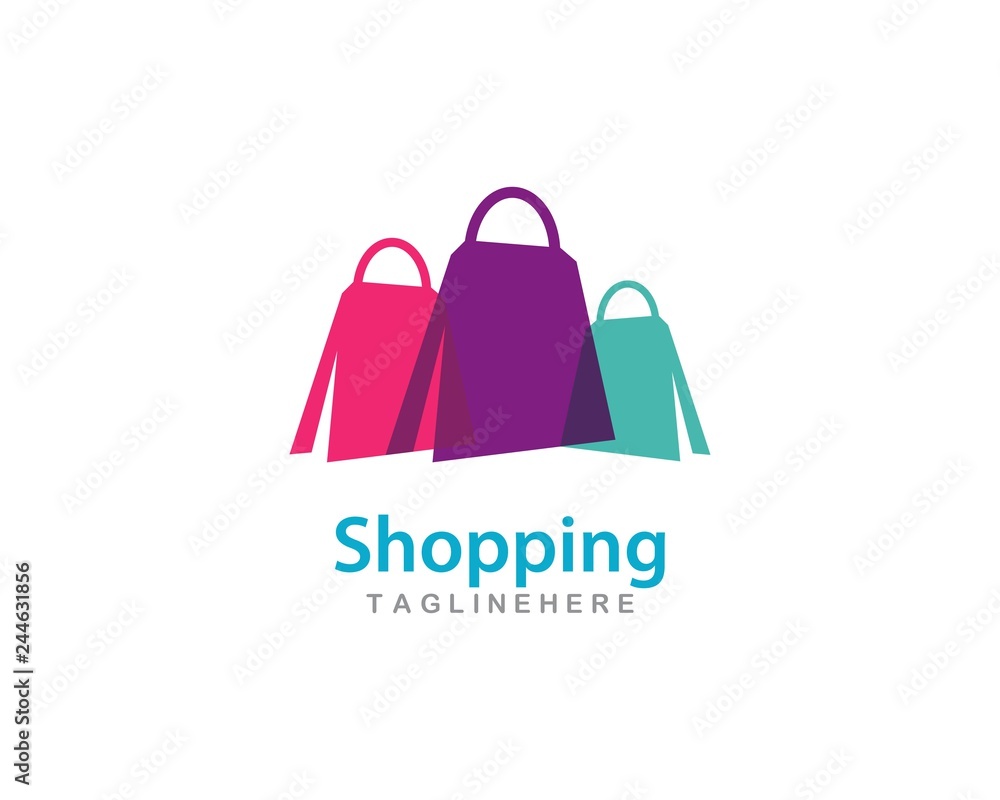 Sticker shopping bag logo