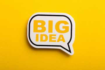 Big Idea Speech Bubble Isolated On Yellow