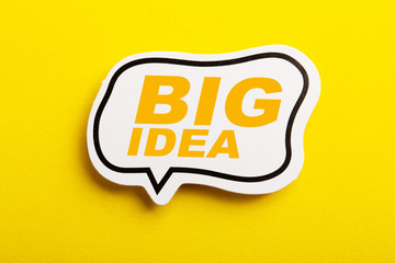 Big Idea Speech Bubble Isolated On Yellow