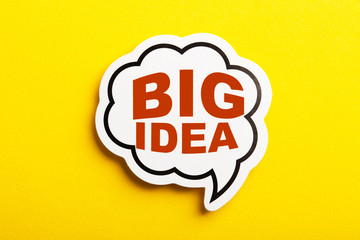 Big Idea Speech Bubble Isolated On Yellow