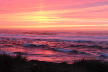 Soft Focus Pink, Orange, Lavender and White Beach Sunset
