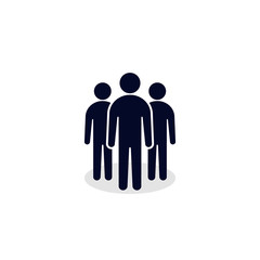 People vector icon. Business team simple silhouette illustration