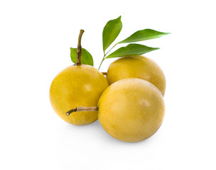 Passion fruit isolated on white background