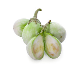 Thai eggplant isolated on white background.