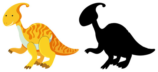 Set of dinosaur character