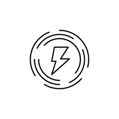 electricity, electric field icon. Element of electricity for mobile concept and web apps illustration