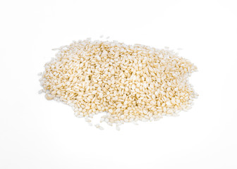 Sesame seeds isolated on white background