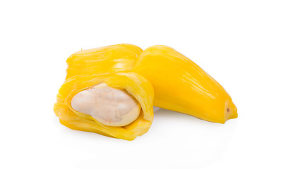 Ripe Jackfruit isolated on white background.