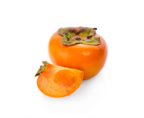 Persimmon fruit isolated on white background