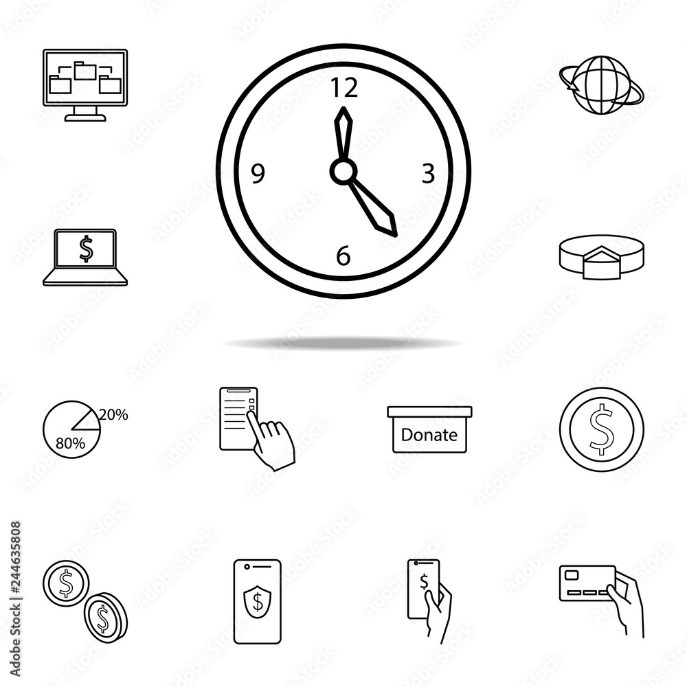 Poster clock icon. mobile banking icons universal set for web and mobile