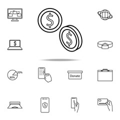 cents icon. Mobile banking icons universal set for web and mobile
