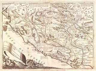 1690, Coronelli Map of Montenegro