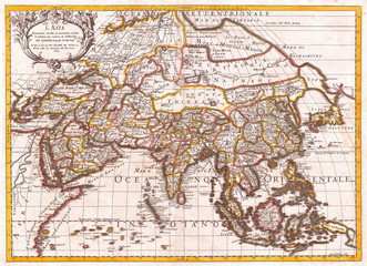 1687, Sanson, Rossi Map of Asia
