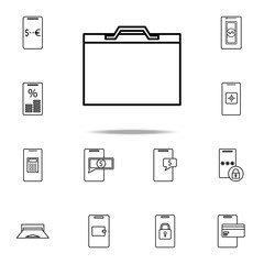 bag from the store icon. Mobile banking icons universal set for web and mobile