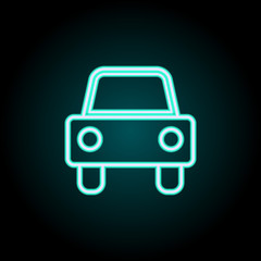 car icon. Elements of Navigation in neon style icons. Simple icon for websites, web design, mobile app, info graphics