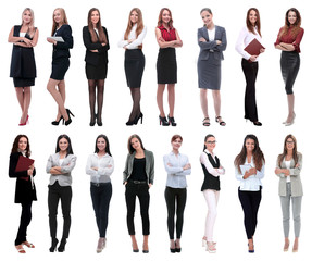 Fototapeta na wymiar in full growth.collage of a group of successful young business women.