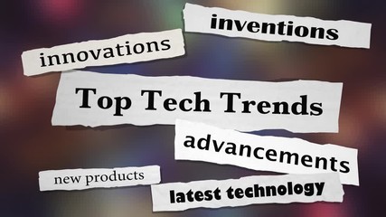 Top Tech Trends Newspaper Headlines 3d Animation