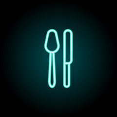 restaurant sign icon. Elements of Navigation in neon style icons. Simple icon for websites, web design, mobile app, info graphics