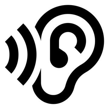 Listen Hearing Ear Vector Icon.eps