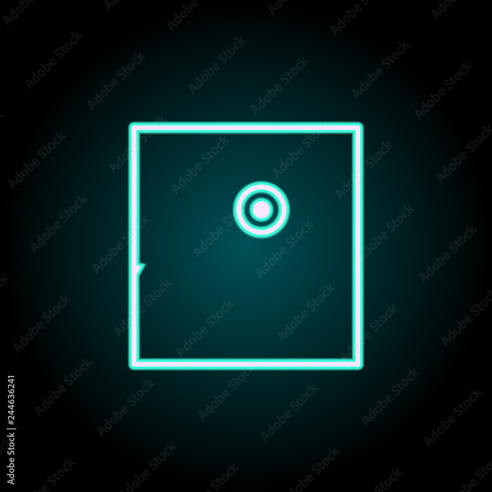 Poster point on the navigator icon. elements of navigation in neon style icons. simple icon for websites, w