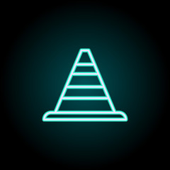 road cone icon. Elements of Navigation in neon style icons. Simple icon for websites, web design, mobile app, info graphics