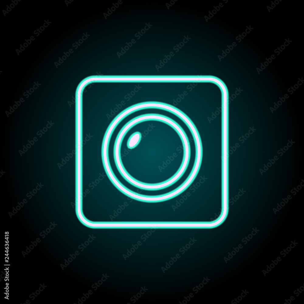Poster radar sign icon. elements of navigation in neon style icons. simple icon for websites, web design, m