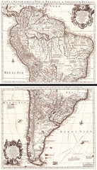 1730, Covens and Mortier Map of South America