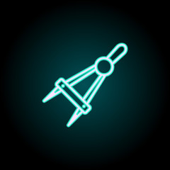 compass icon. Elements of Science in neon style icons. Simple icon for websites, web design, mobile app, info graphics