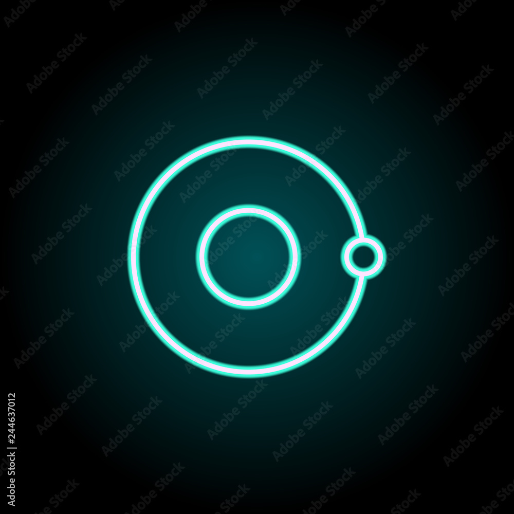 Aufkleber solar system icon. elements of science in neon style icons. simple icon for websites, web design, mo