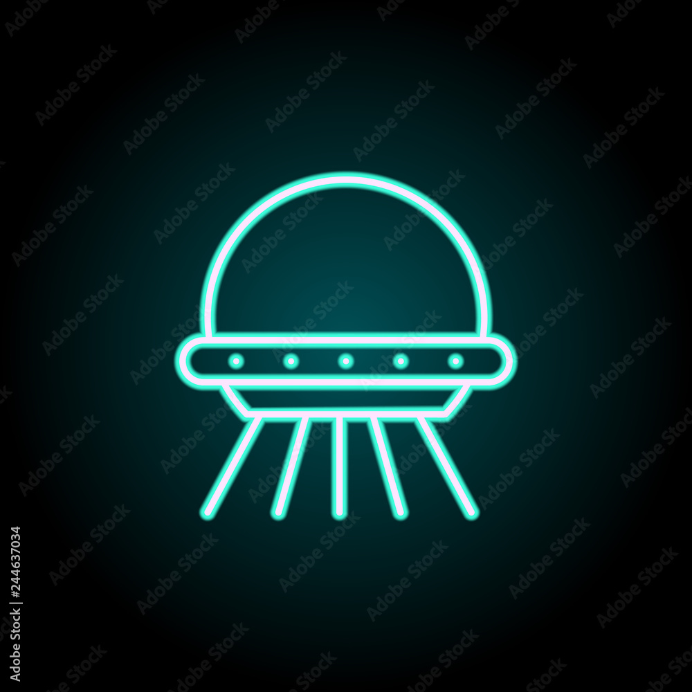 Aufkleber satellite icon. elements of science in neon style icons. simple icon for websites, web design, mobil