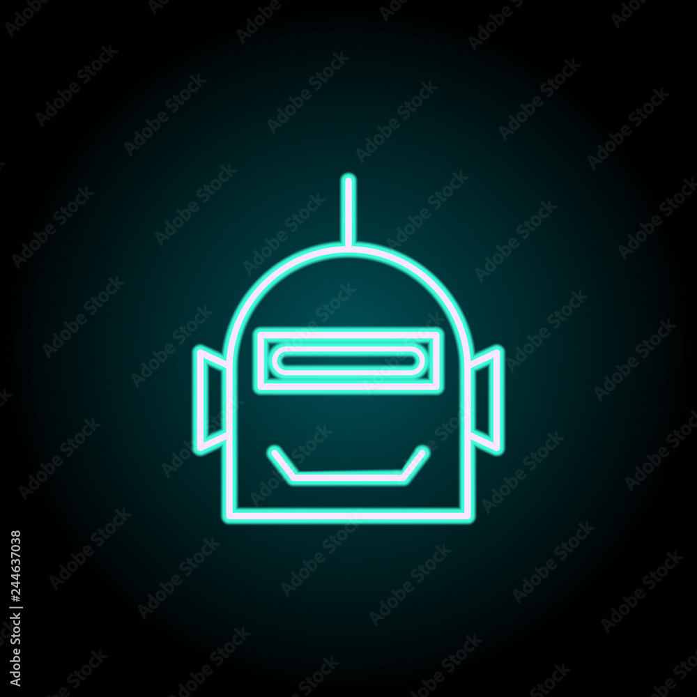 Poster suits icon. elements of science in neon style icons. simple icon for websites, web design, mobile ap