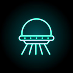 satellite icon. Elements of Science in neon style icons. Simple icon for websites, web design, mobile app, info graphics