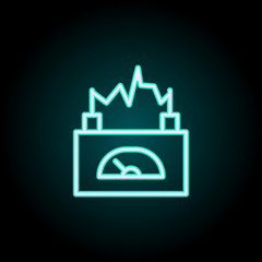 current meter icon. Elements of Science in neon style icons. Simple icon for websites, web design, mobile app, info graphics