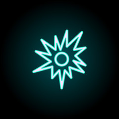 the sun icon. Elements of Science in neon style icons. Simple icon for websites, web design, mobile app, info graphics
