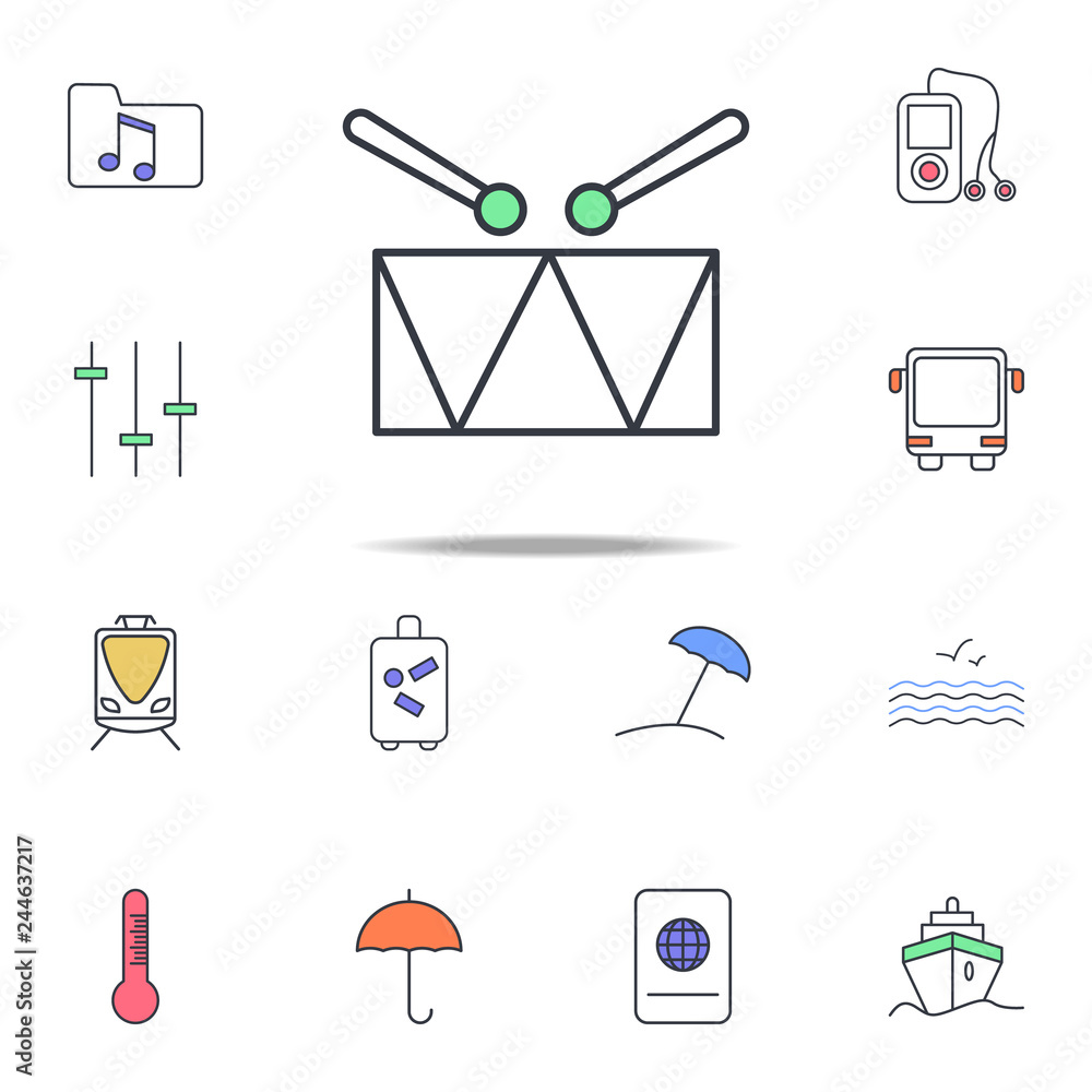 Aufkleber drum icon. web icons universal set for web and mobile