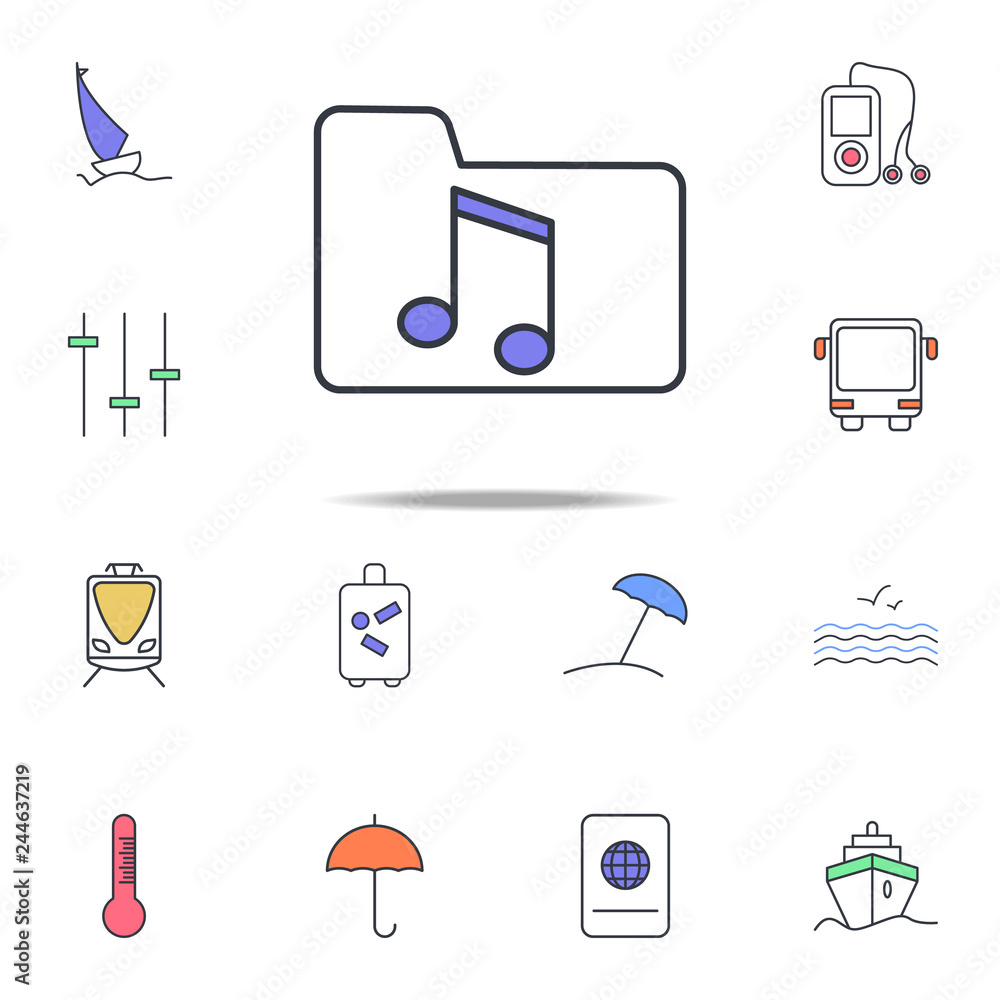Poster folder with music icon. web icons universal set for web and mobile