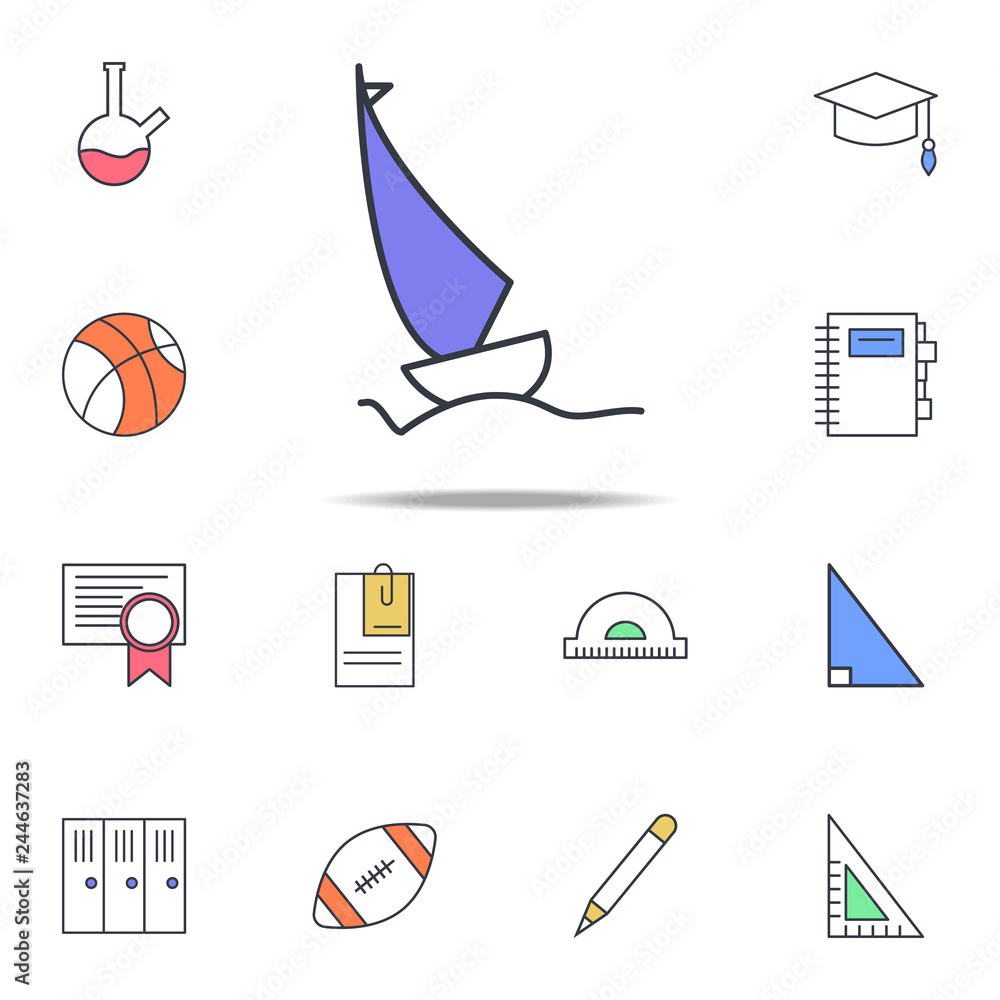 Aufkleber sailboat icon. web icons universal set for web and mobile