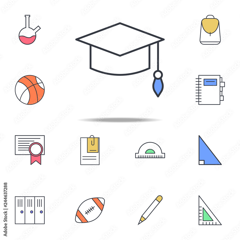 Poster graduate's cap icon. web icons universal set for web and mobile