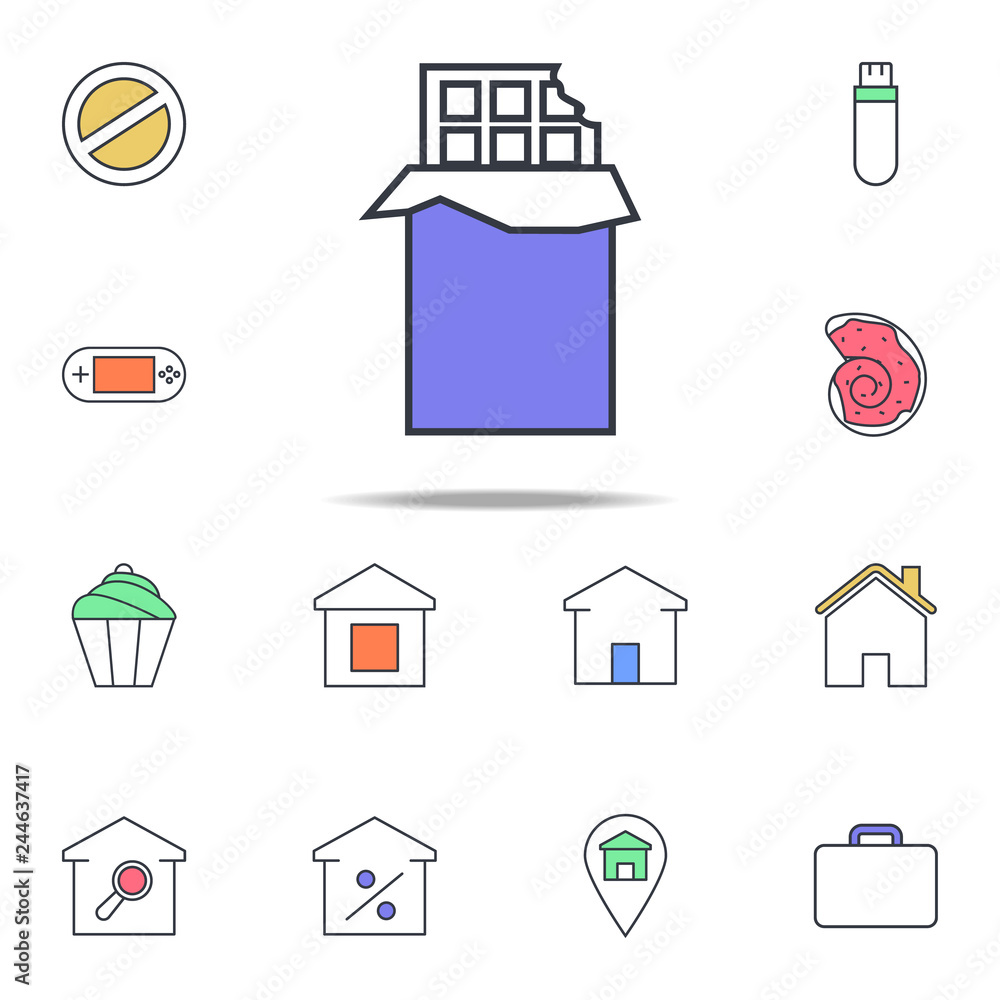 Poster chocolate in a pack icon. web icons universal set for web and mobile