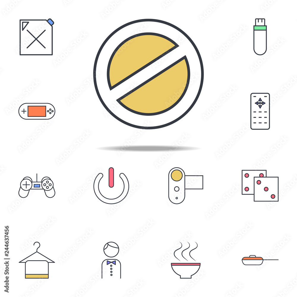 Aufkleber prohibition icon. web icons universal set for web and mobile