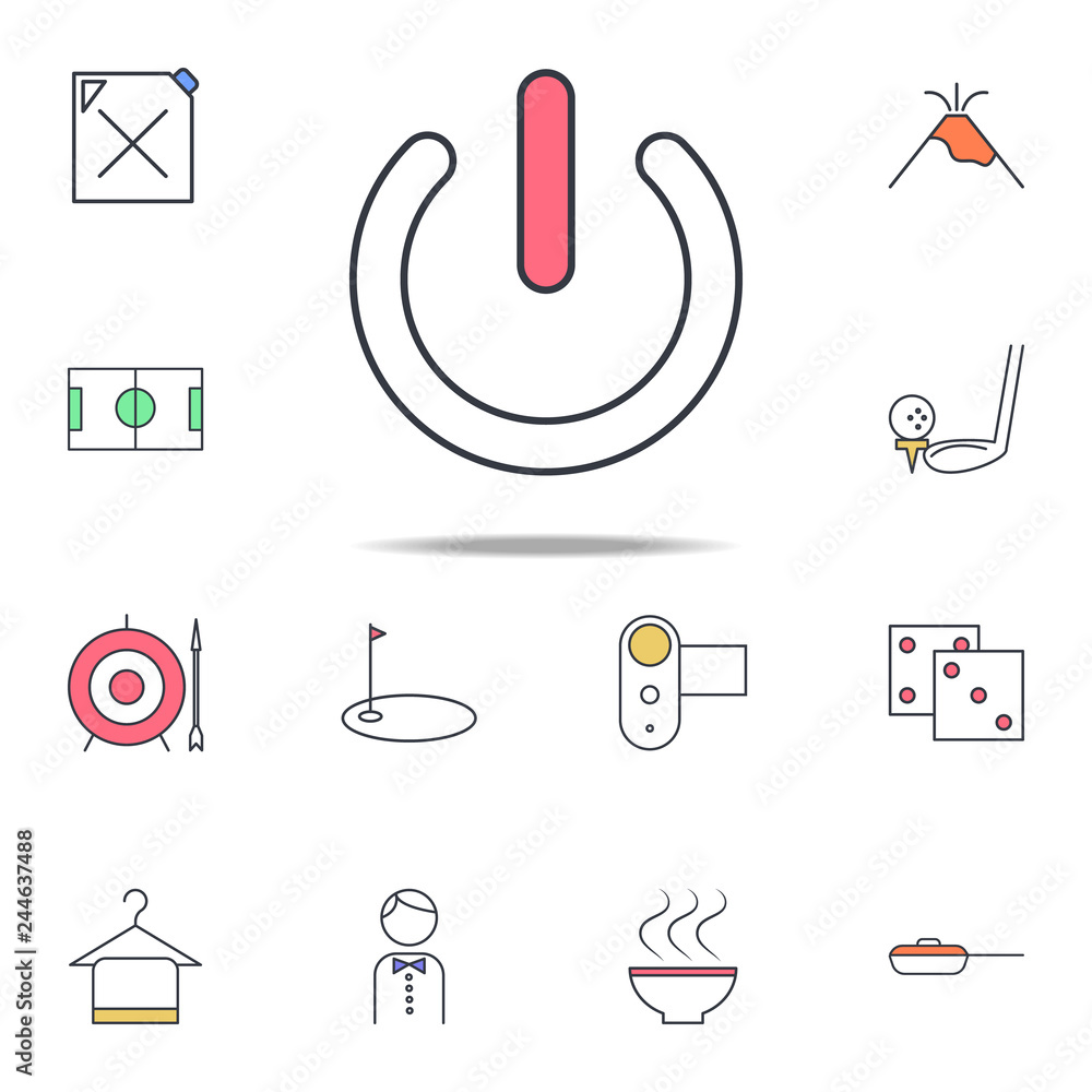 Aufkleber power button icon. web icons universal set for web and mobile